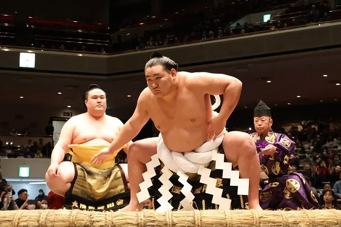 The entrance to a sumo entertainment venue in Namba, Osaka — traditional Japanese design elements
